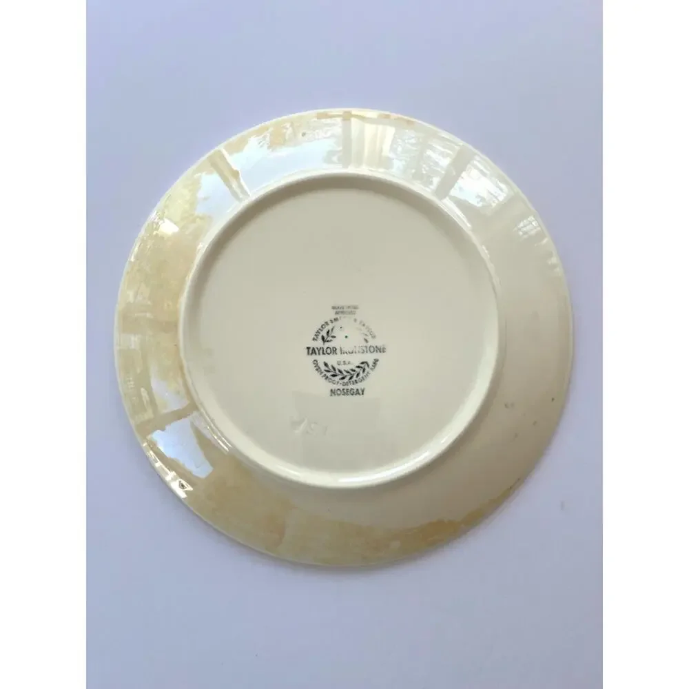 Vintage Taylor Smith & Taylor Dinner Plate Nosegay Pattern Yellow Flowers USA